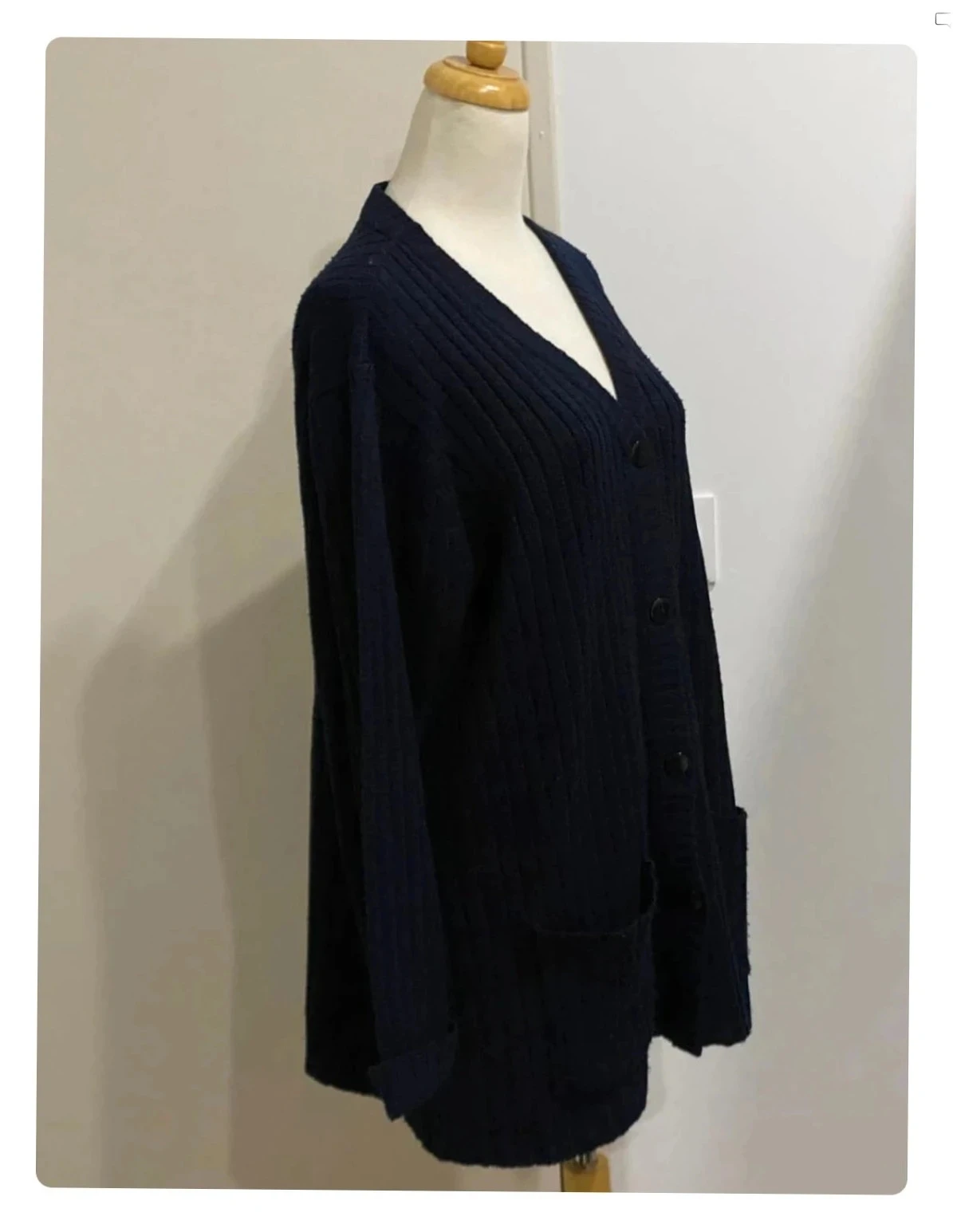 Chaleco largo talla XL azul marino Edmée Collection 🗟 – photo 4